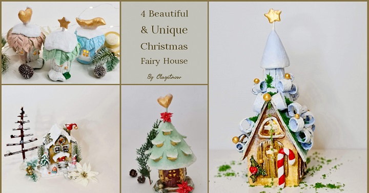 christmas fairy house ideas - Christmas house-clayitnow-1