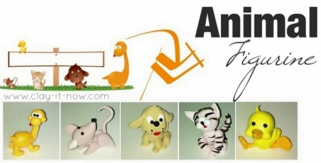 animal figurines with air dry clay