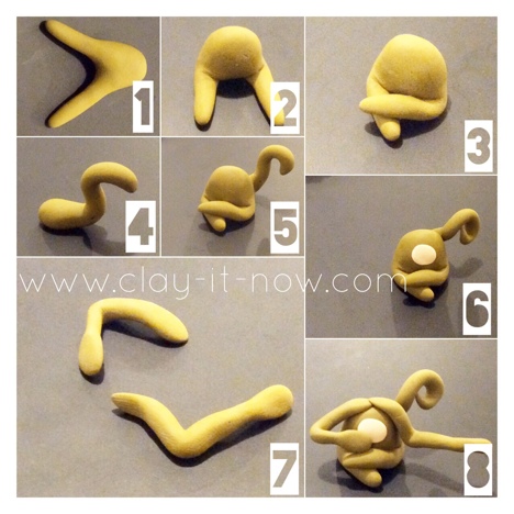 cute monkey figurine - how to make monkey - STEP 1