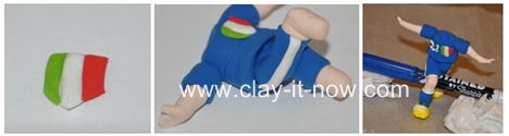 football player figurine, world cup 2014 Brazil - Step 4