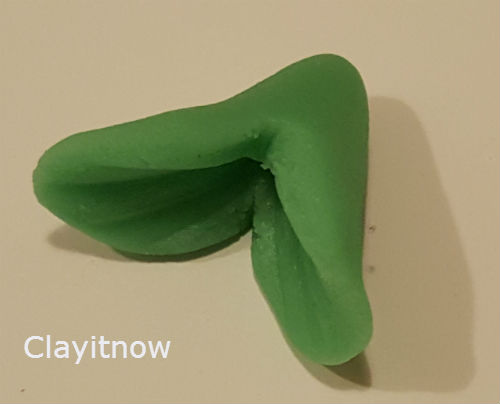 morning glory clay flower - green 2