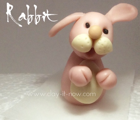 Easy rabbit figurine - rabbit clay