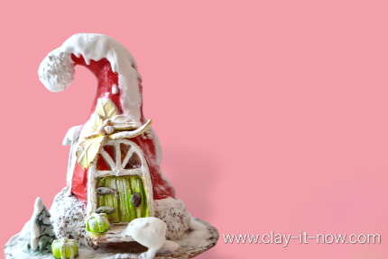 Christmas Santa hat fairy house lamp DIY ideas and tutorial