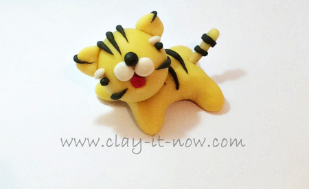 baby tiger figurine, how to make cute baby tiger, a cub, tiger, air dry clay