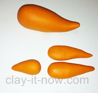 clay basic shapes, simple bird clay