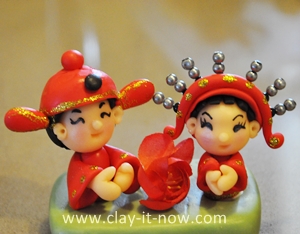 Mini Chinese Bride & Groom Figurine