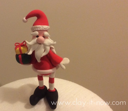 step-by-step guide to make santa claus figurine for christmas in air dry clay