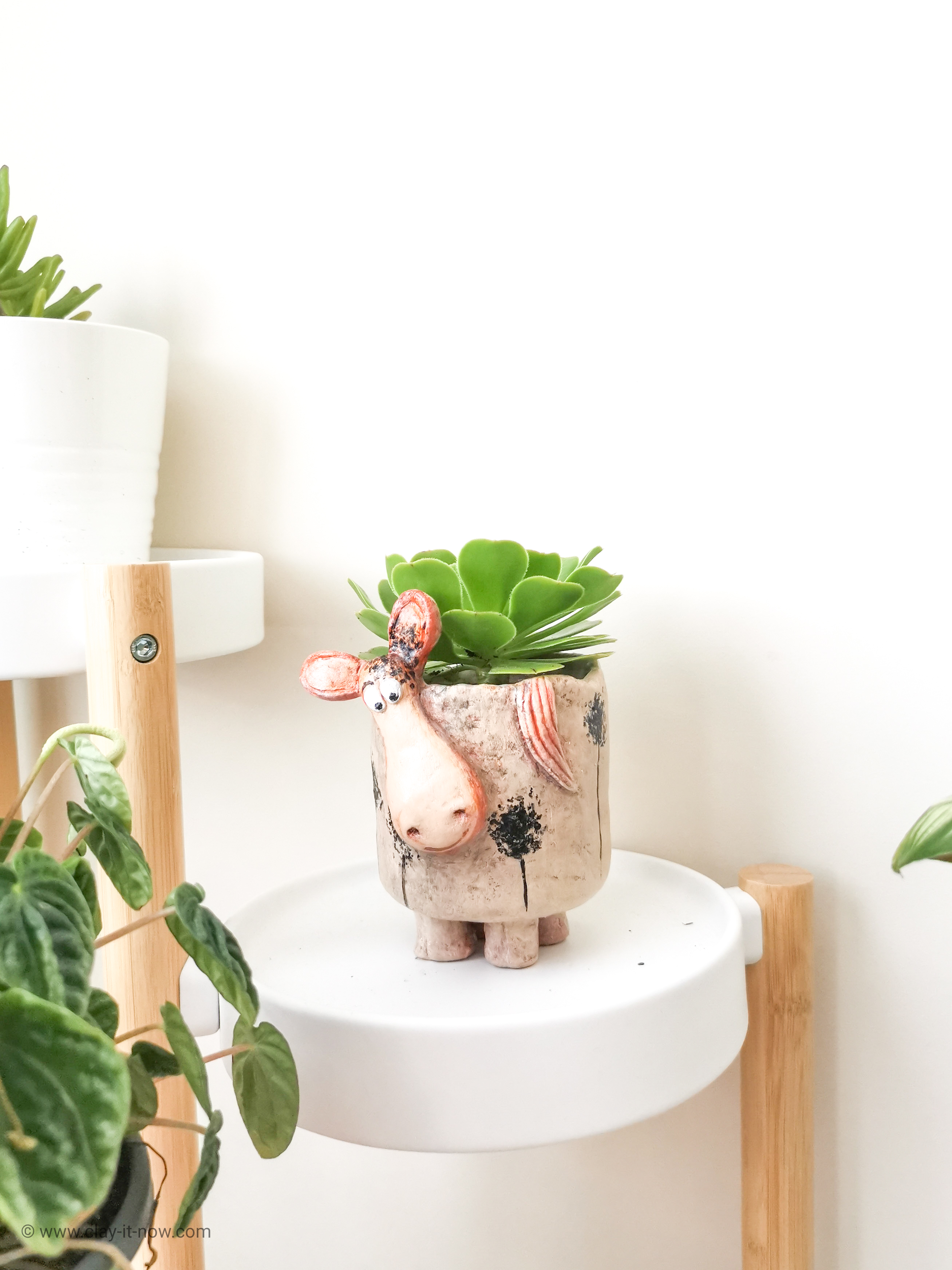 copycat pottery - clayitnow - Donkey Planter