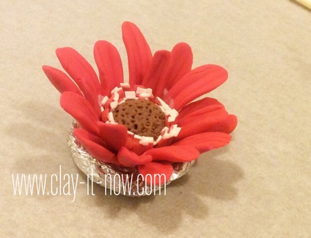 Gerbera Daisy Clay Ring: Tutorial Using 3 Types of Clay