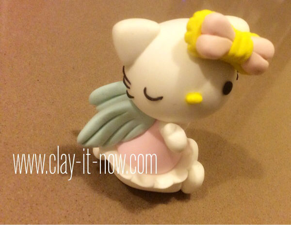 hello kitty figurine - air dry clay
