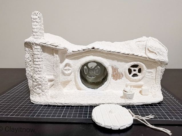 hobbit house clay - awesome hobbit hole - air dry clay tutorial