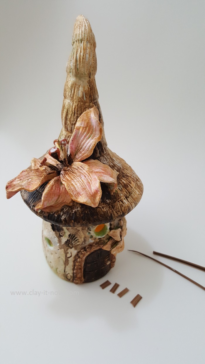 lily flower fairy house jar lantern by clayitnow