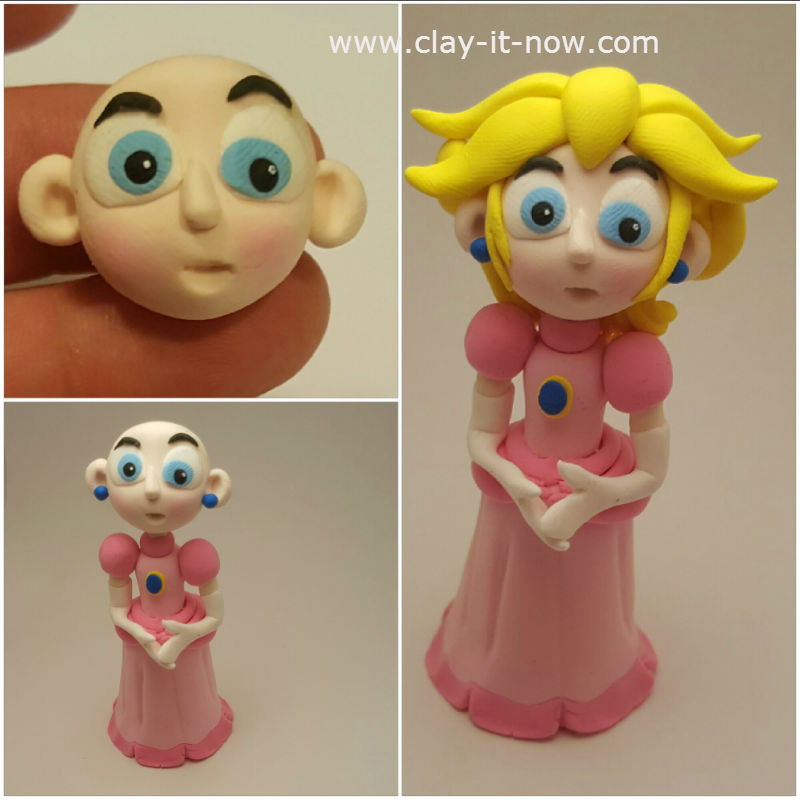 princess peach clay - princess toadstool - peach from super mario games-5