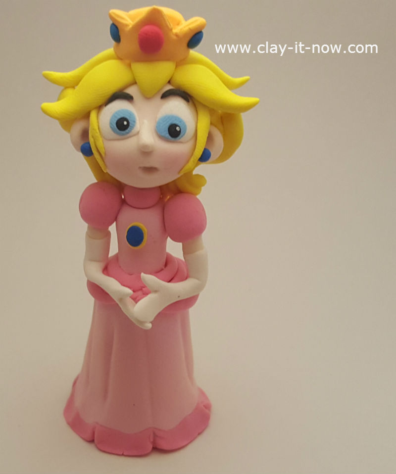princess peach clay - princess toadstool - peach from super mario games