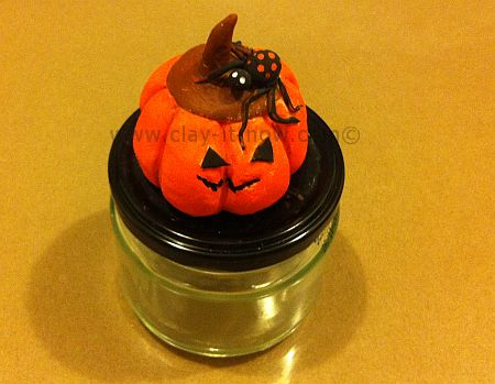 pumpkin candy jar, halloween craft, Halloween candy jar