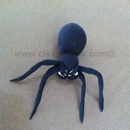 friendlyspider, spiderclay, clockwithspider, spiderforhomedecoration