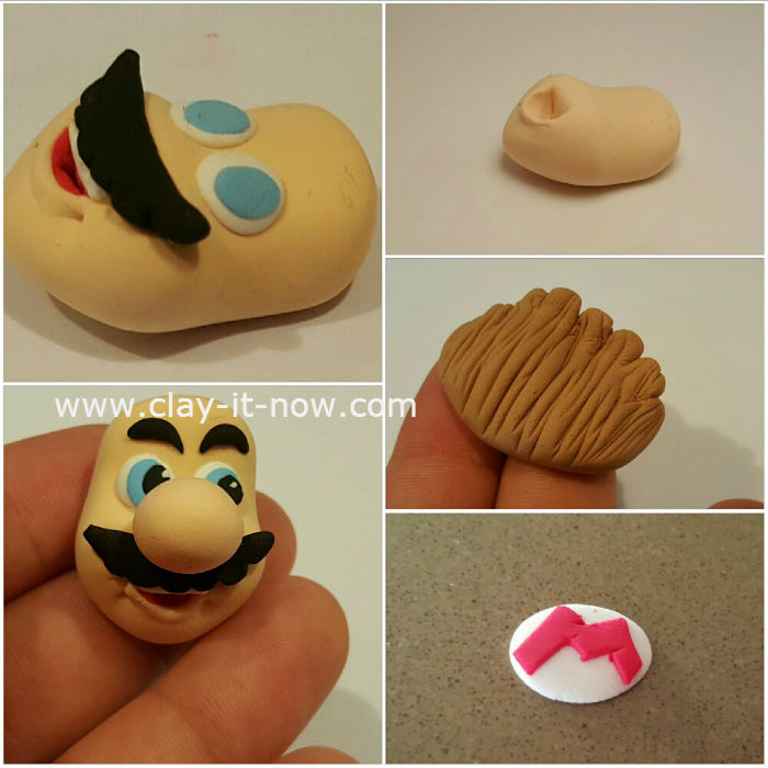 super mario clay, mario clay figurine - tutorial-4