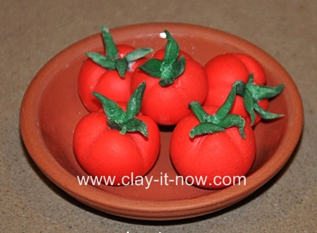 how to make clay models of fruits and vegetables