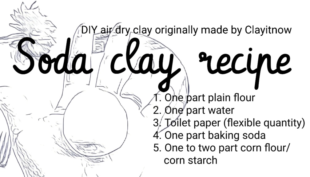 baking soda air dry clay recipe by Clayitnow