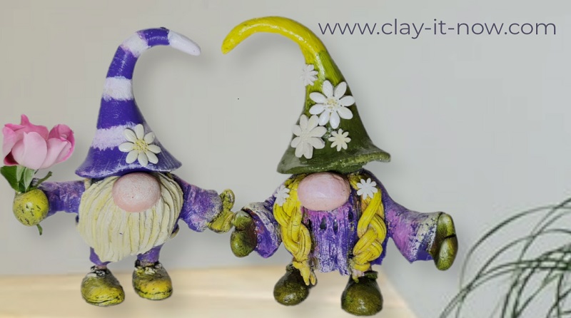 how to make gnomes using air dry clay?