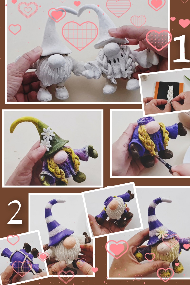 how to make gnomes with air dry clay? - part 3