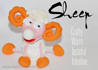 Sheep Clay Figurine - How to make sheep