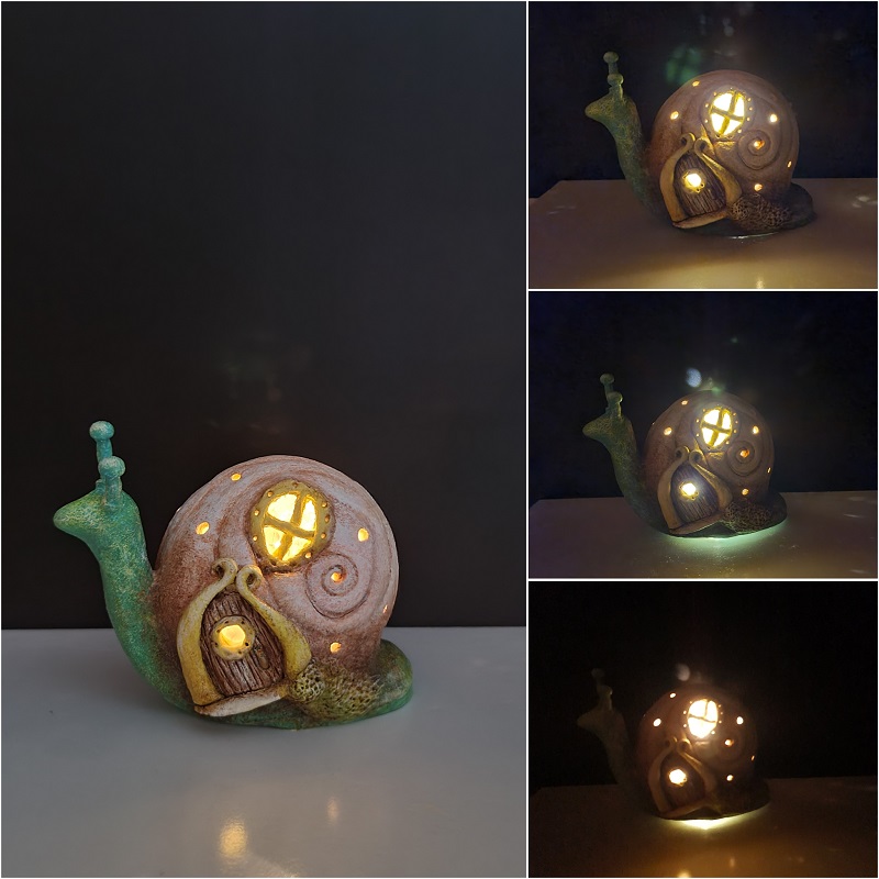 Snail fairy house lamp DIY - 3 - Clayitnow