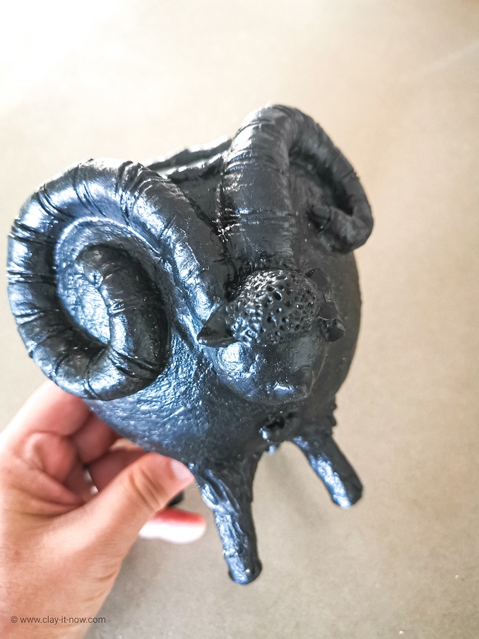 how to make Aries zodiac animal planter? painting-2-clayitnow