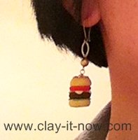 burgerclayjewelry, burgerclay, burgerclayearring, airdryclay