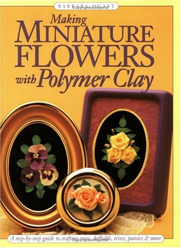 miniature flowers with polymer clay book