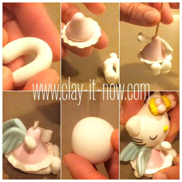 hello kitty figurine tutorial with air dry clay