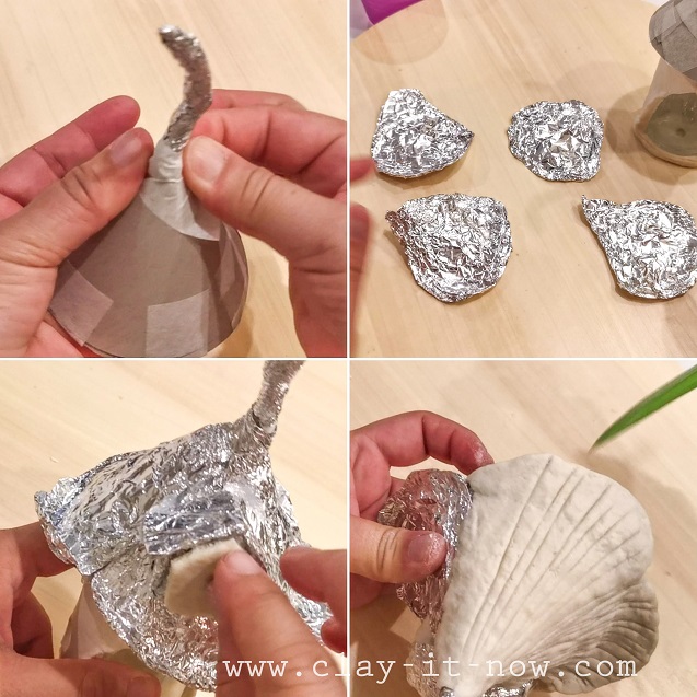 mushroom fairy house -air dry clay tutorial