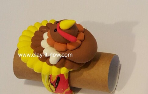 thanksgiving turkey clay, turkey, thanksgiving, turkey clay napkin ring-6