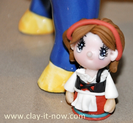 cute mini figurine, traditional german dress, dirndl