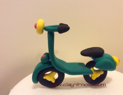 vespa scooter figurine-scooter clay - vespa